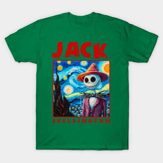 Jack in starry night T-Shirt by FUN GOGH